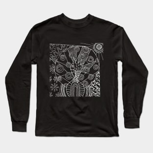 Black Peacock Long Sleeve T-Shirt